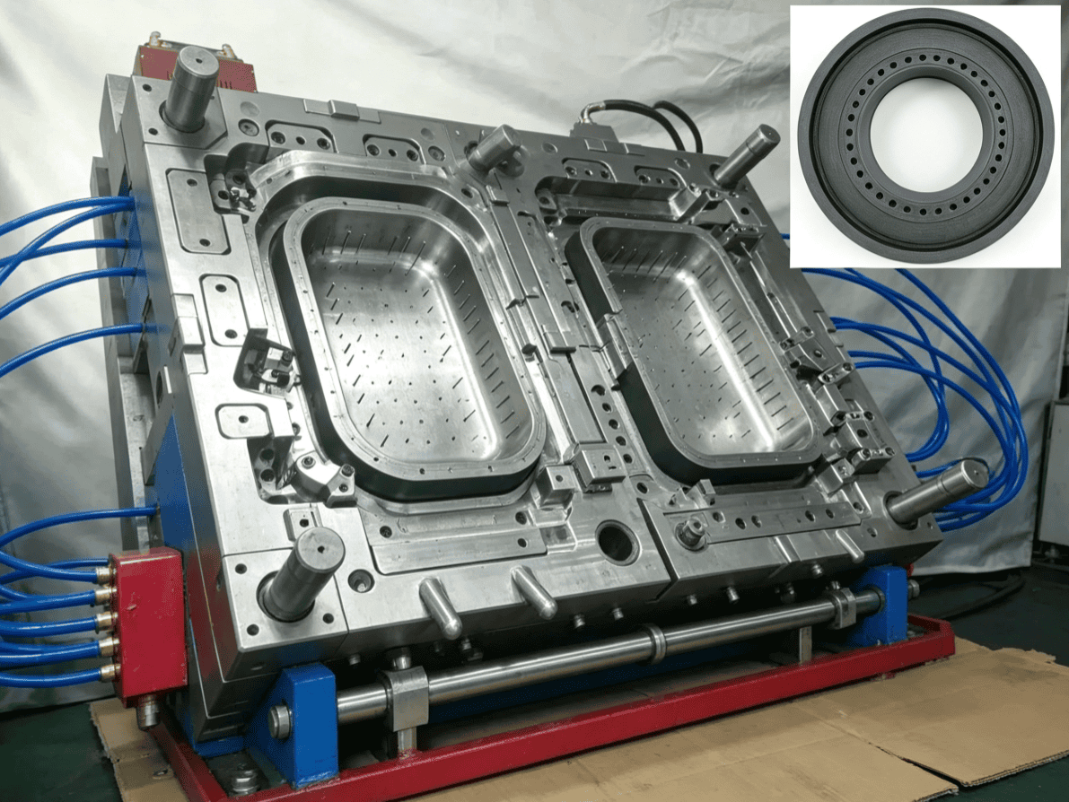 Automotive door panel injection mold tooling