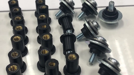 metal part inserting mold with one up side and two down side